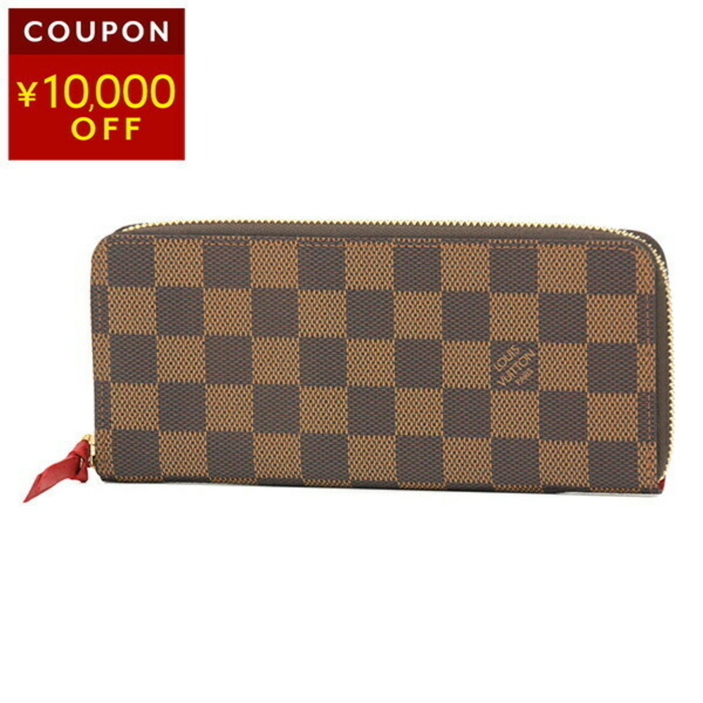 Louis Vuitton Emenu Portefeuille Wallet Clemence Long Zipper Brown
